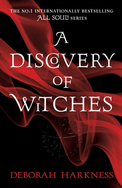 Book cover of A Discovery of Witches by Deborah Harkness featuring magical elements, ancient manuscripts, and a dark academia aesthetic.