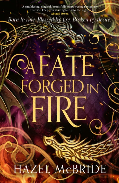  cover of A Fate Forged in Fire by Hazel McBride with fiery, magical fantasy elements.