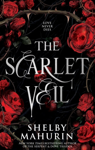 Book cover of The Scarlet Veil by Shelby Mahurin, featuring a dramatic portrayal of witches, vampires, and dark romance. A must-read for fans of paranormal fantasy novels.

